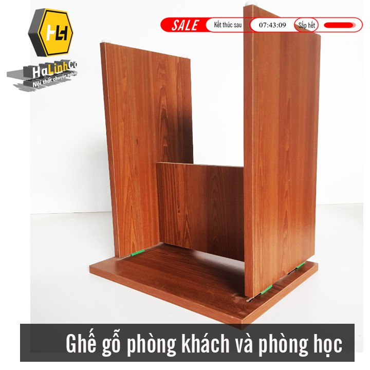 Ghế gỗ dạng ghế đôn vuông ngồi phòng khách và phòng học (bảo hành 12 tháng)