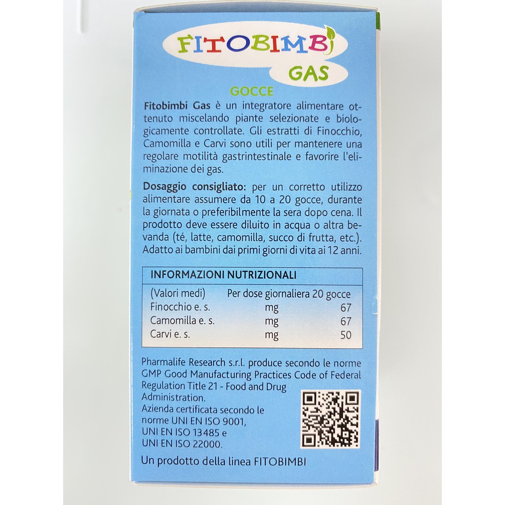 Gas Bimbi Hỗ Trợ Giảm Đầy Hơi, Nôn Trớ, Chướng Bụng, Khó Tiêu, Giảm Rối Loạn Tiêu Hóa - Ý