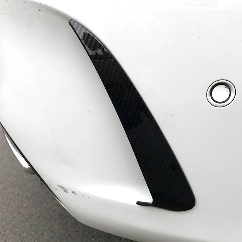 Miếng Dán Viền Cản Sau Họa Tiết Sợi Carbon Cho Mercedes-Benz C-Class W205 C200 C230 C250 C300 2014-2019 Only Fot 4-door