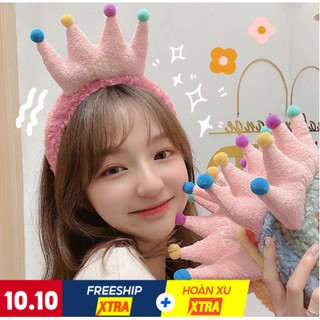 Băng đô bờm cài tóc vương miện 3D KING cute dễ thương