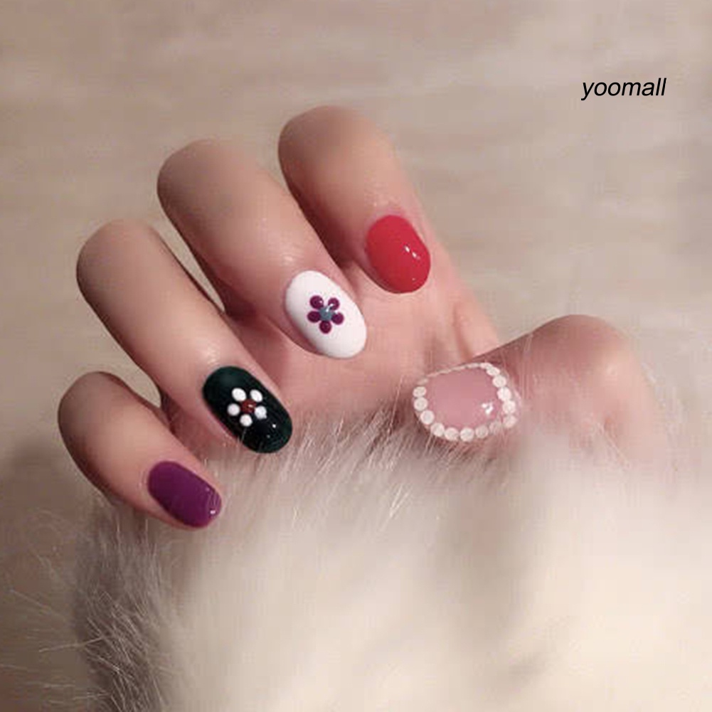 [Hàng mới về] Miếng dán móng chống thấm nước tự làm móng nghệ thuật hình chiếc lá / quả bơ / xương rồng