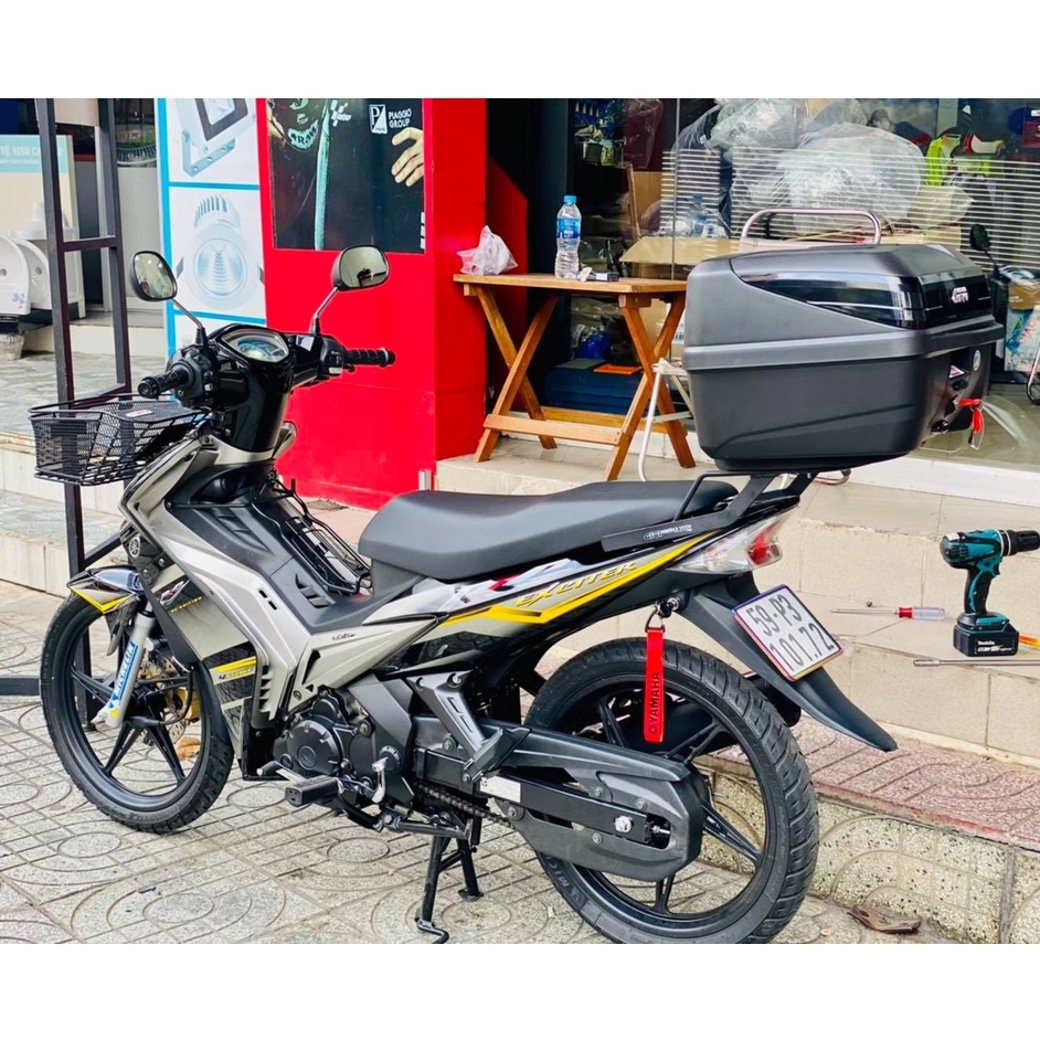 Combo Thùng Sau Givi B32NB + Baga Sau Givi MV + Đế Gắn Thùng Givi MP60N Gắn Cho Xe Winner 150/X - Exciter 2009/2011/150
