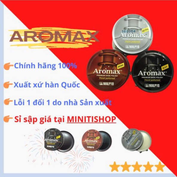 [Beman123]  Xi Đánh Giày Aromax Hàn Quốc Cao Cấp, Chất Lượng, Đủ 3 Màu Đen, Nâu Bò, Trắng Bóng