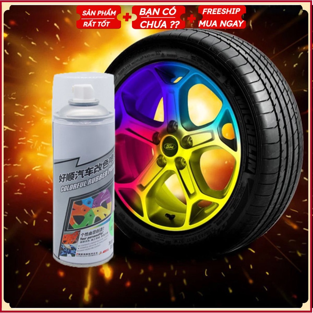 Bình Sơn Vành Xe Ô Tô - Sơn Đa Năng - Nhựa Acrylic Nhiệt Dẻo - Dễ Dàng Xé Đơn Giản - Bền Bỉ - 400ml US906