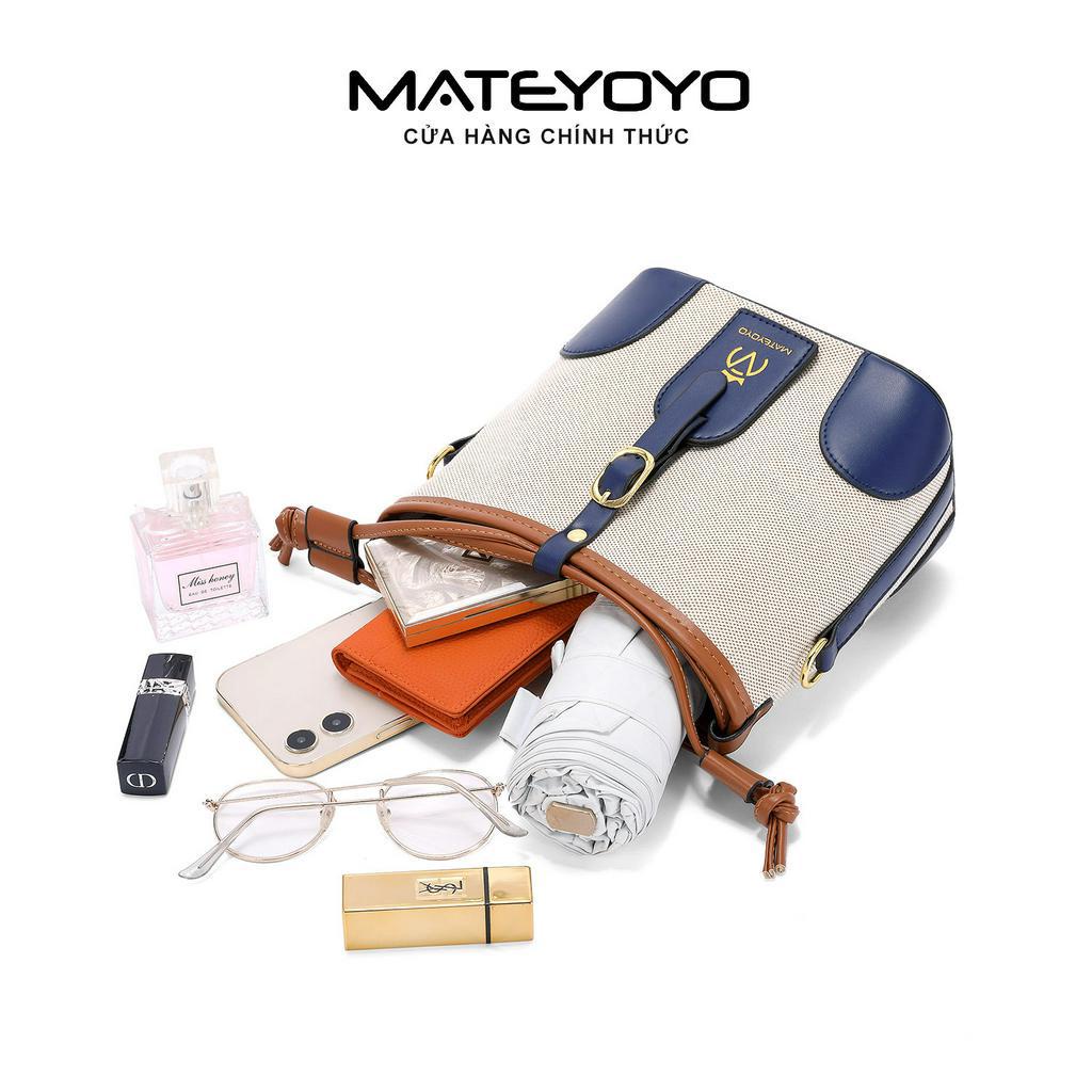 Túi đeo vai MATEYOYO phong cách retro cỡ lớn thiết kế xinh xắn cho nữ