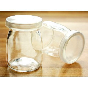 COMBO HỘP 12 HŨ SỮA CHUA THỦY TINH CÓ NẮP ĐẬY HŨ 100ML.
