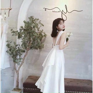 ĐẦM MIDI HỞ LƯNG ĐUÔI TÔM