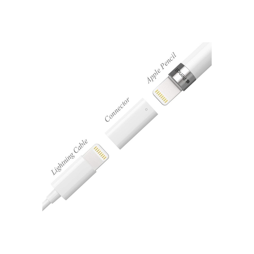 Set Ngòi Bút + Adaptor Sạc Cho Apple Pencil 1 - Chính Hãng