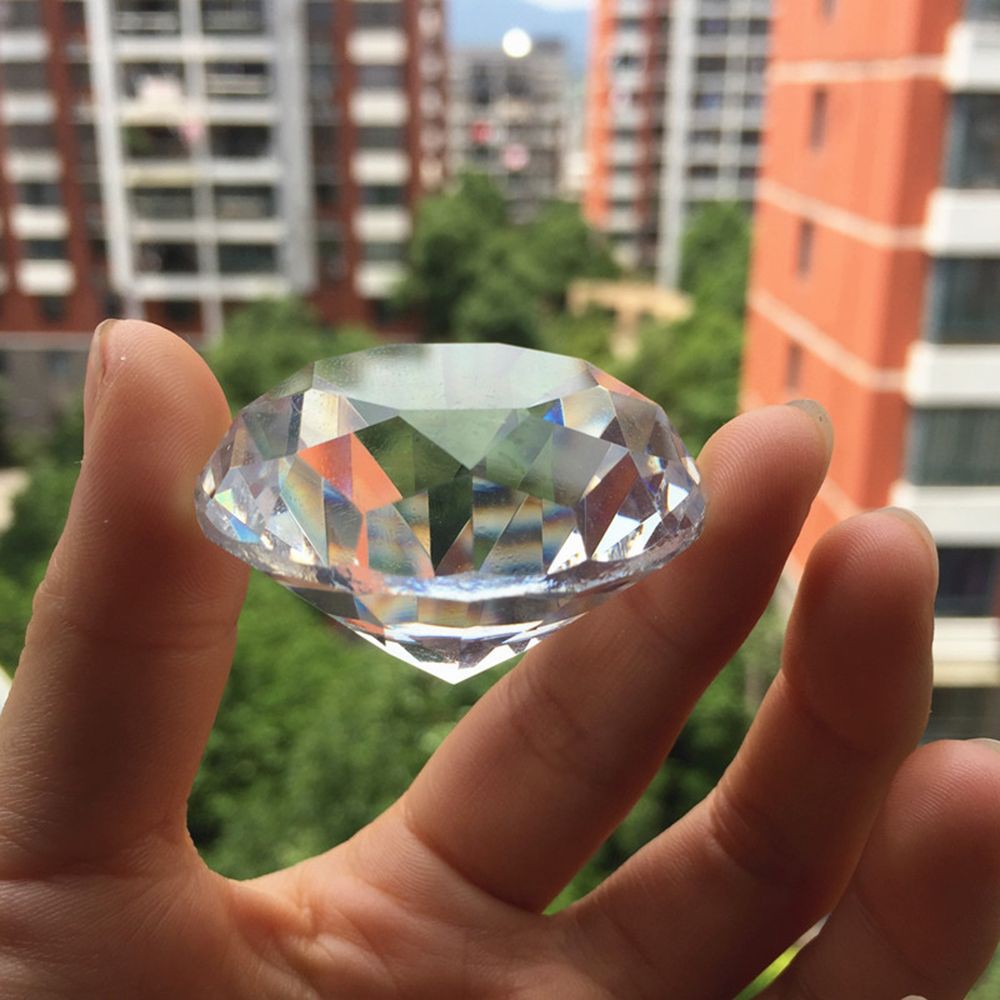 Viên pha lê chặn giấy trang trí nội thất độc đáo 40mm