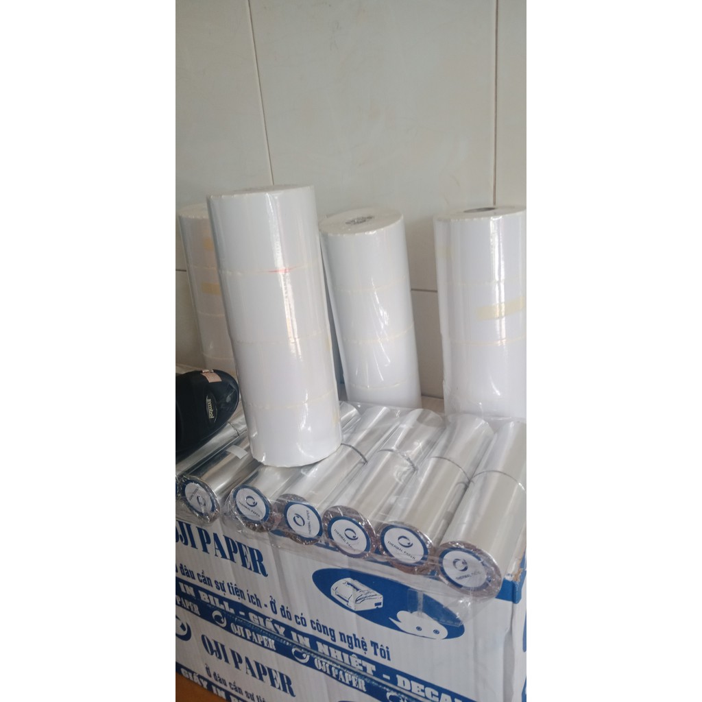 Giấy In Tem dán trà sữa trà chanh 50x30 10 cuộn