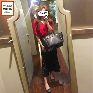 (ORDER) Chân váy dáng dài MORAN chấm bi - có ảnh thật