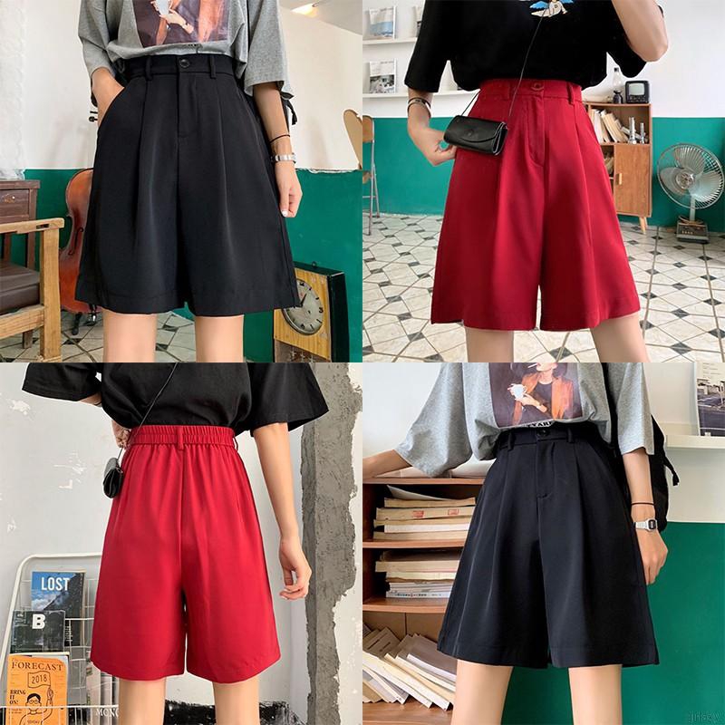 Quần dài lưng cao màu trơn phong cách Hàn Quốc chất lượng cao