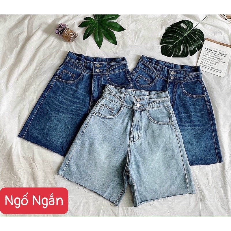 QUẦN JEAN NGỐ NGẮN  KIỂU FOM SIÊU  CAO