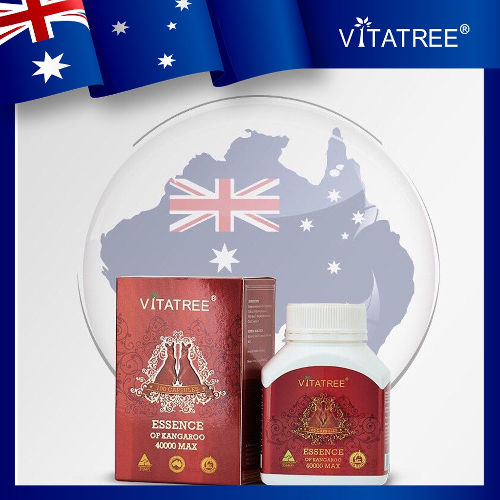 Viên uống bổ thận tăng cường sinh lý nam Vitatree Essence Of Kangaroo 40.000 max - Hộp 100 viên