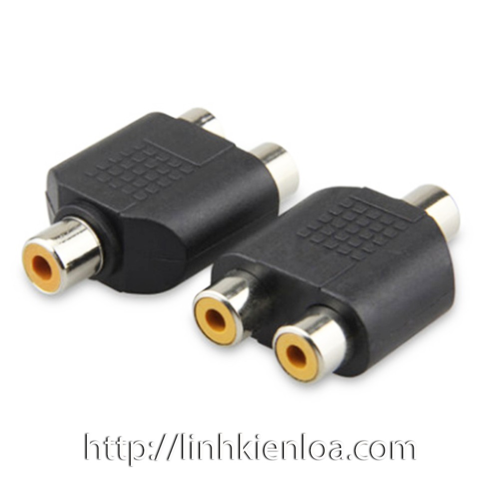 Đầu cắm, Jack chuyển đổi 1 Jack AV hoa sen  sang 2 Jack AV hoa sen