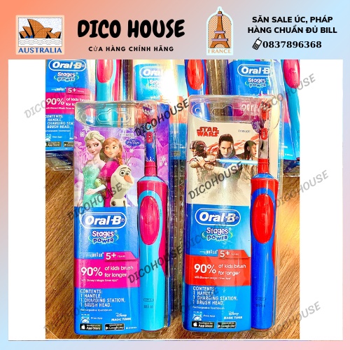 Bàn Chải Điện Oral-B Stages Power Cho Bé Gái, Bé Trai 5 tuổi