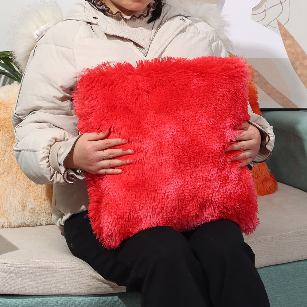 Vỏ gối sofa phủ lông mềm mại màu gradient hiện đại tùy chọn