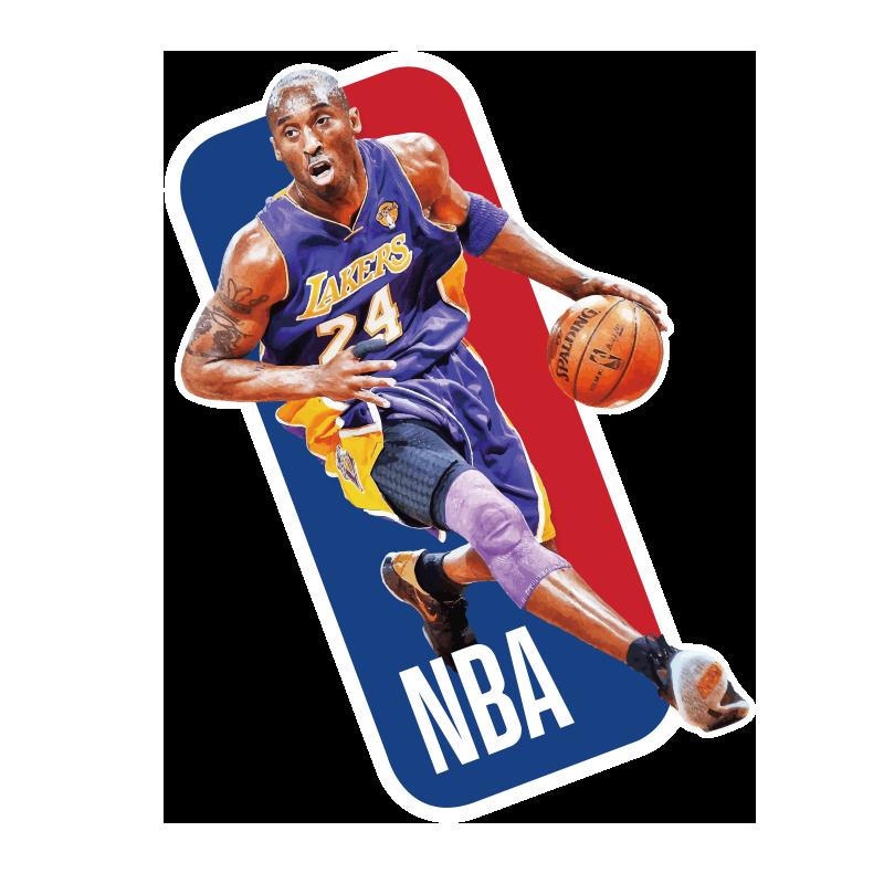 Sticker dán xe hơi hình cầu thủ bóng rổ NBA Lakers Kobe 24 miếng dán phản quang Mamba màu đen cho xe hơi