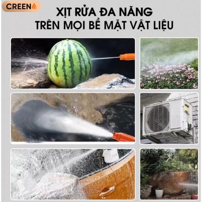 Máy Rửa Xe Không Dây, Súng Xịt Rửa Áp Lực Cao Pin 24, 48V Creen, Máy Rửa Xe Mini
