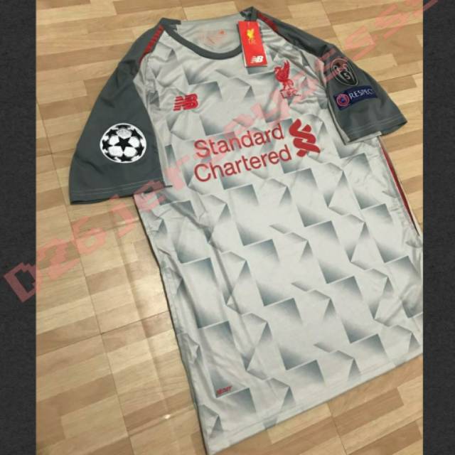 Áo Thun Tay Ngắn In Chữ Liverpool 3rd Away Jersey 2018 / 2019