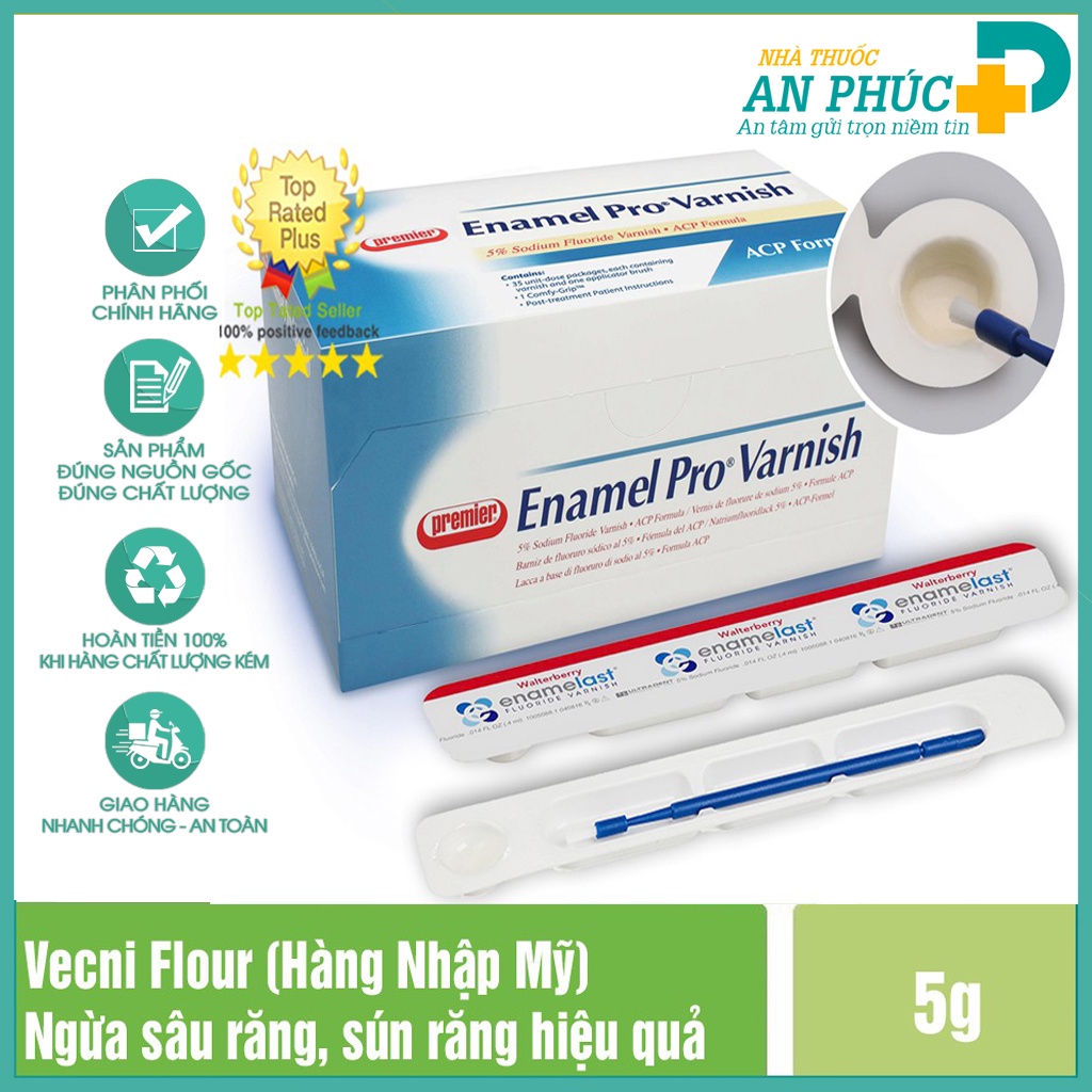 [VECNI FLOUR LOẠI 1 ] Vecni Flour Viền Đỏ - kem bôi răng chống sâu răng, chống sún răng cho bé