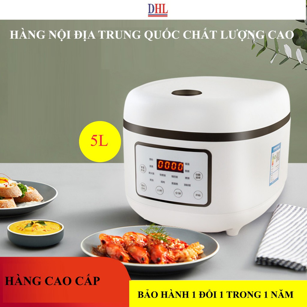 [Mã 254ELSALE giảm 7% đơn 300K] Nồi cơm điện tử đa năng chính hãng XIKFECD 5l, hàng nội địa trung quốc