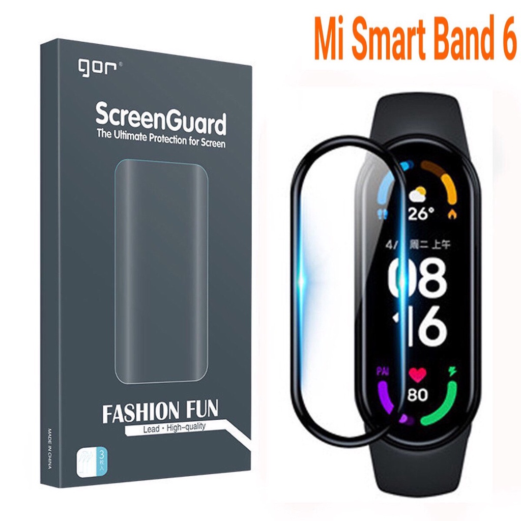 Bộ 2 Miếng Dán Màn Hình 3D GOR Cho Đồng Hồ Xiaomi Mi band 6, Mi band 7, Xiaomi Smart Band 7 Pro