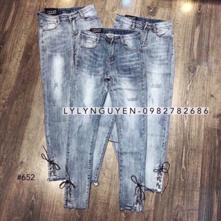 QUẦN JEAN NỮ CHẤT BÒ CO GIÃN MẪU MỚI 2018 MS0014