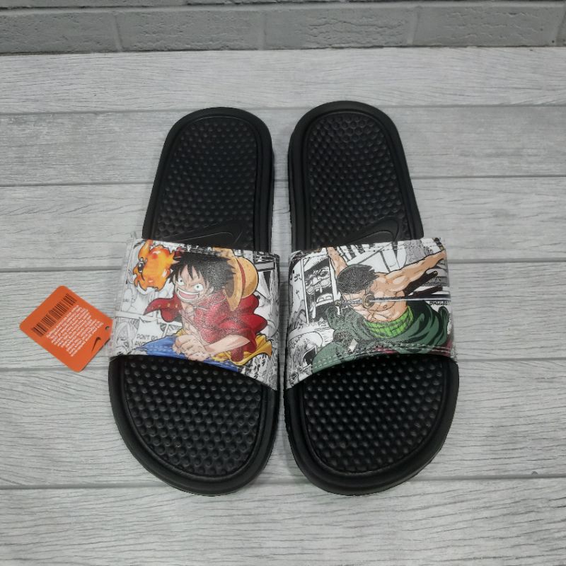 Dép Xăng Đan Nike Benassi Swoosh X One Piece Cá Tính Cho Nam Size 39-44