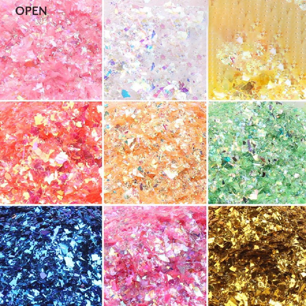 Op 20g Giấy Pha Lê Lấp Lánh Kẹo Nhựa Resin Làm Móng Nghệ Thuật Thủ Công Mỹ Nghệ my