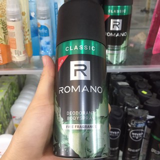 Xịt Khử Mùi Toàn Thân Cho Nam Romano Classic 150ml