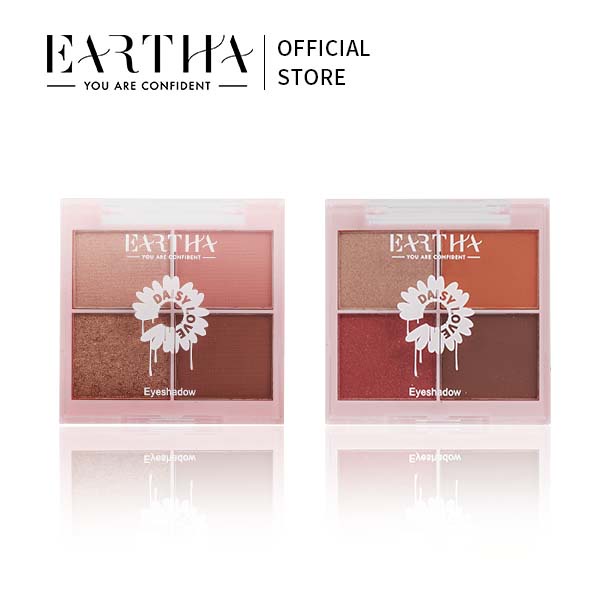 [Hàng mới về] Bảng phấn mắt 4 màu EARTHA với màu lì và màu nhũ độ sáng cao trang điểm tự nhiên | BigBuy360 - bigbuy360.vn