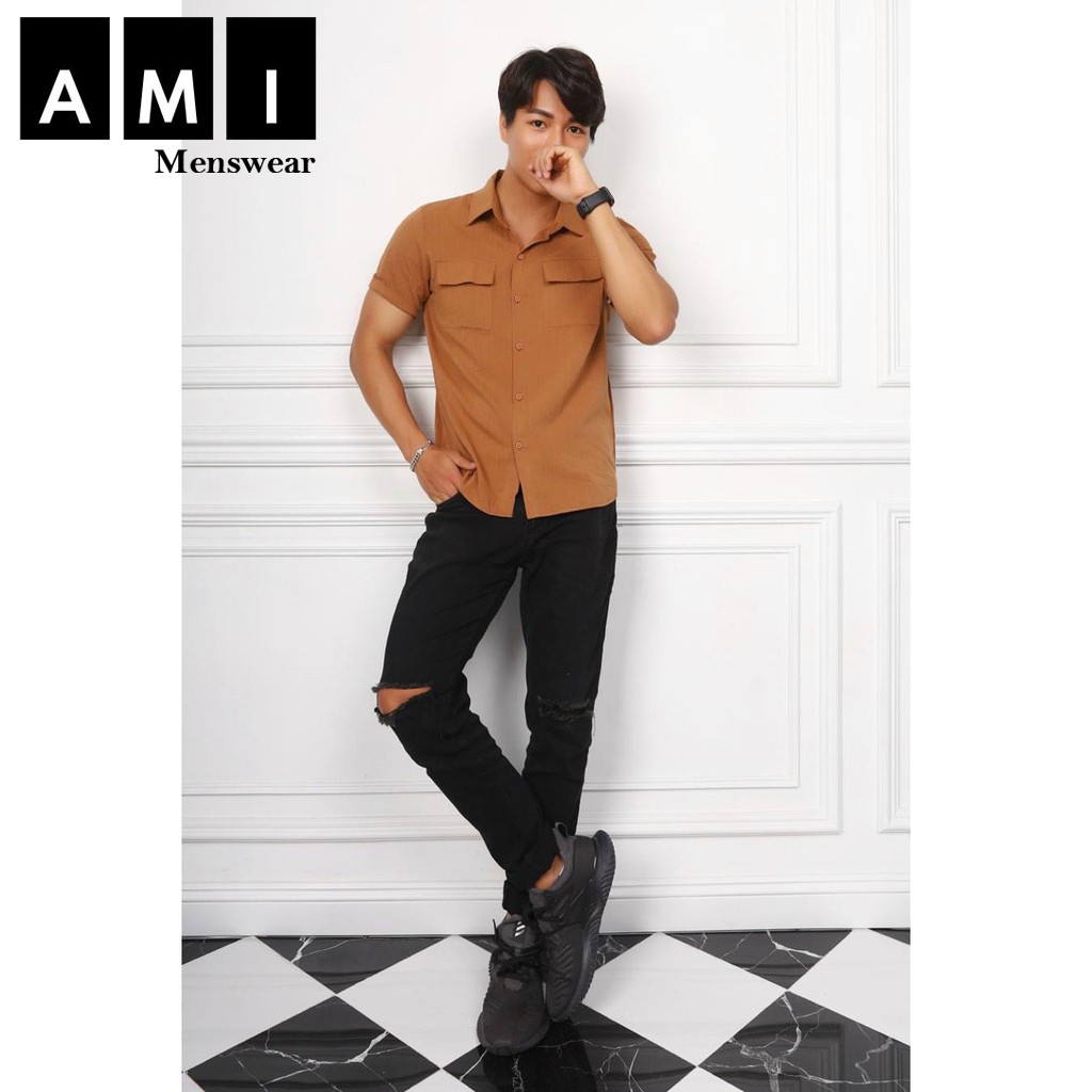 [New] Áo Đũi Nam Túi Hộp, Áo sơ mi đũi ngắn tay cổ bẻ thoáng mát, form dáng trẻ trung khỏe khoắn SMD01 | BigBuy360 - bigbuy360.vn