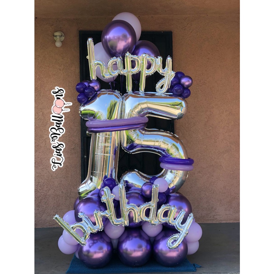 Bóng chữ Happy birthday liền kiểu mới trang trí sinh nhật