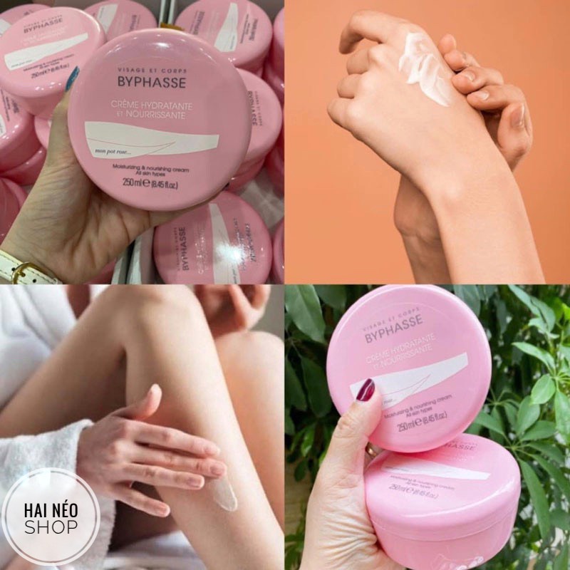 [DATE 07/2023] Bơ dưỡng thể mềm mịn, mướt da Byphasse Moisturing &amp; Nourishing Cream Face &amp; Body 250ml (Tây Ban Nha)