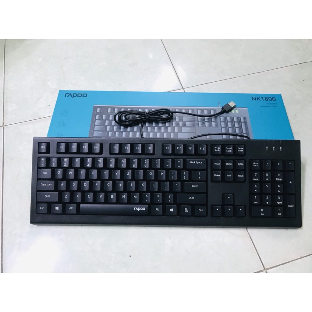 Bàn phím có dây Rapoo NK1800 USB