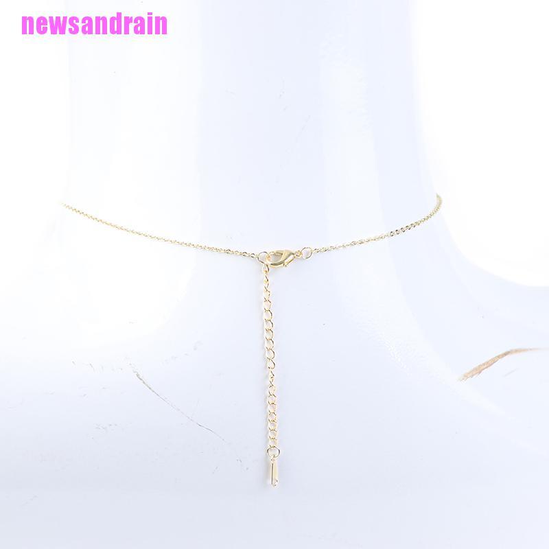 Vòng Cổ Choker Đính Đá Pha Lê Xanh Trắng Cổ Điển