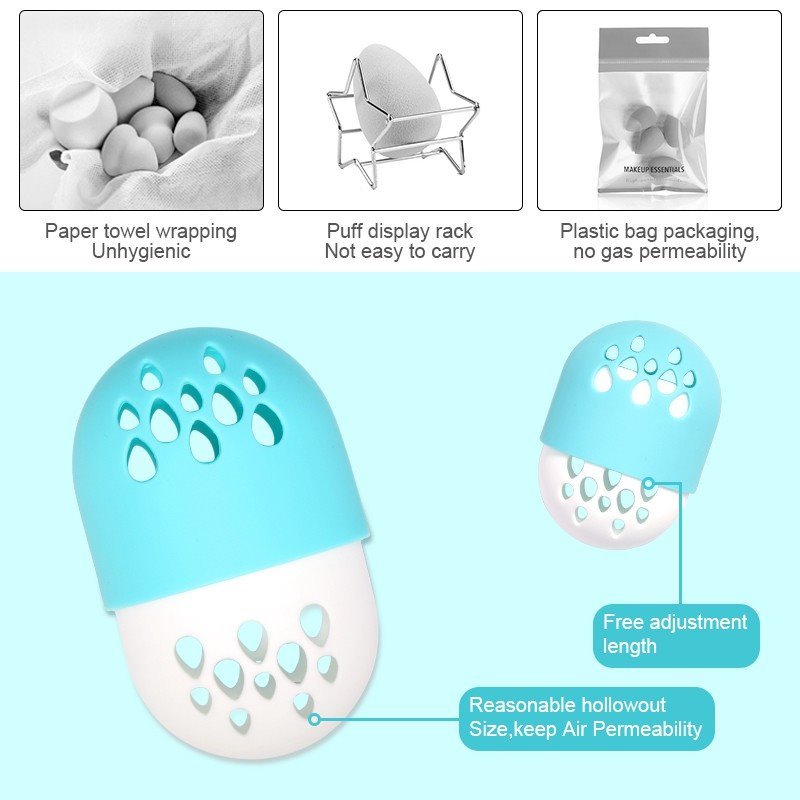 Hộp Đựng Mút Trang Điểm Hình Viên Thuốc Độc Đáo