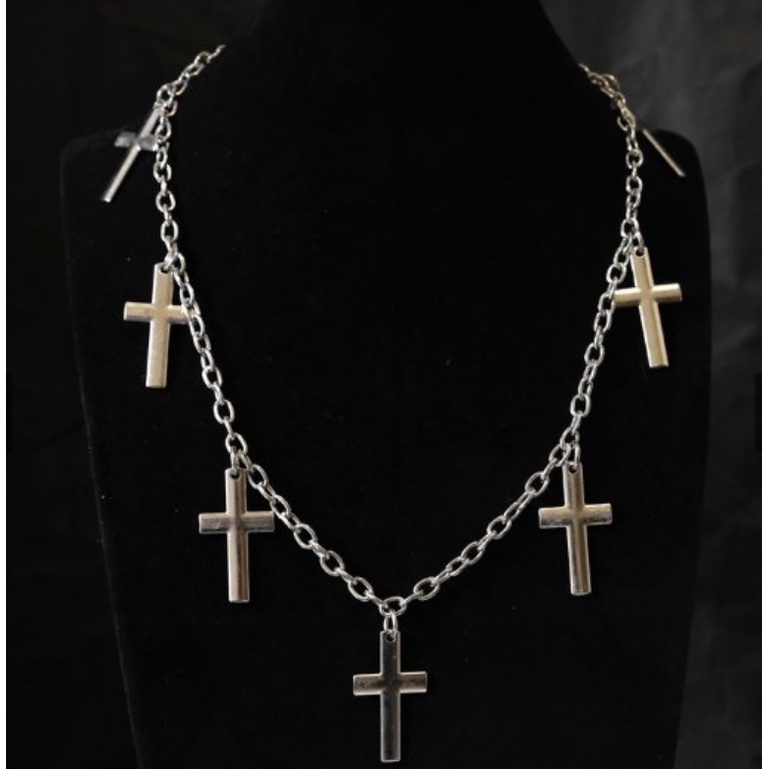 [Xả kho] Vòng cổ thánh giá titan cho nam nữ cá tính chain - Dây chuyền hợp kim thời trang ngầu gothic hiphop Hades.js