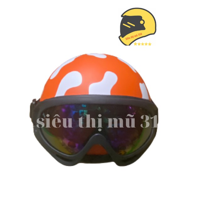 [Freeship+tặng quà]Mũ bảo hiểm nửa đầu ,1/2 tem rùa kèm kính uv,tặng lưỡi bấm  nhiều màu bảo hành 12 tháng