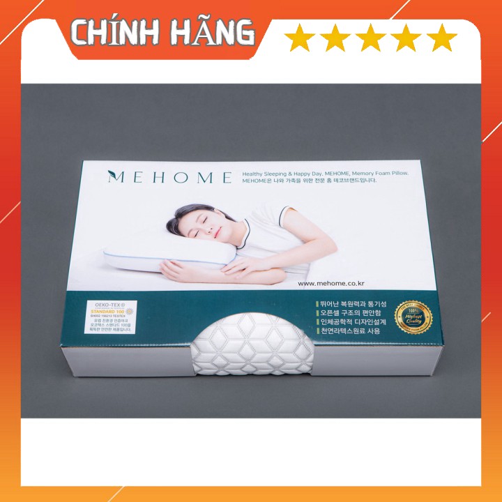 Gối cao su non theo mùa 2 mặt vỏ nóng lạnh Mehome Hàn Quốc 60X40X12cm an toàn chính hãng