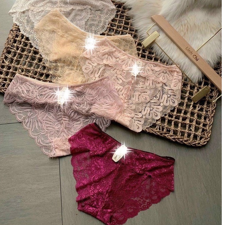 [Thanh Lý] Quần Lót Ren Sexy họa tiết ren xuyên thấu siêu gợi cảm KIMCHIBIKINI đồ chíp nữ mềm mại dễ thương QL160