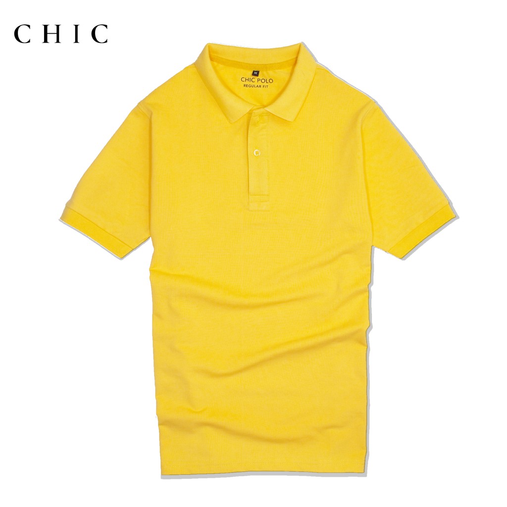 Áo thun nam ngắn tay cổ trụ basic CHIC, Áo polo vải cá sấu cotton phong cách hiện đại 5 màu | BigBuy360 - bigbuy360.vn