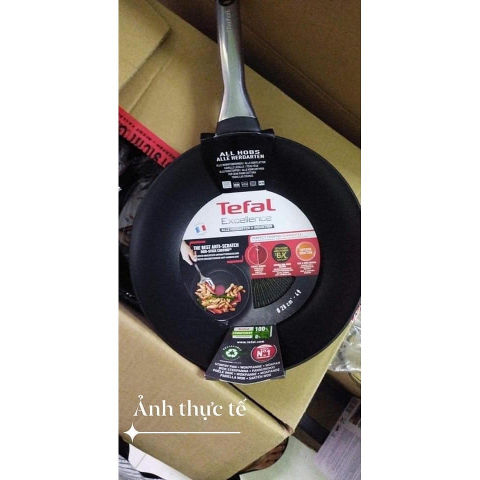 Chảo chống dính 6 lớp siêu bền Tefal Excellence, Nhập khẩu chính hãng, Bảo hành 12 tháng [ Free Ship]