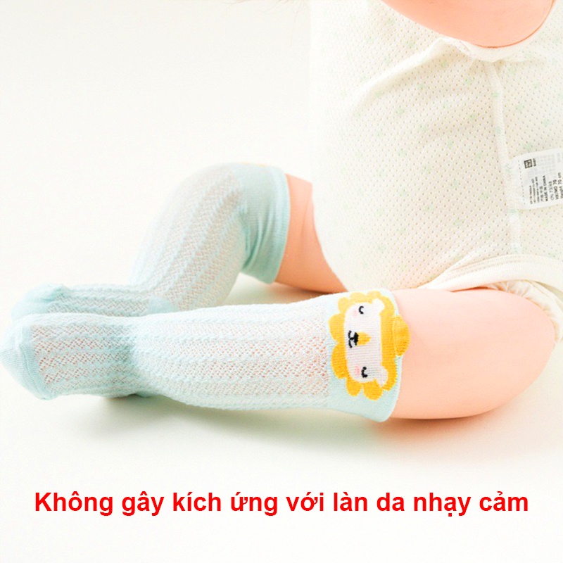 Tất cao cổ cho bé gái và bé trai 0-3 tuổi chống muỗi Baby-S, Vớ cho bé chống trơn trượt hình thú đủ màu sắc - ST019