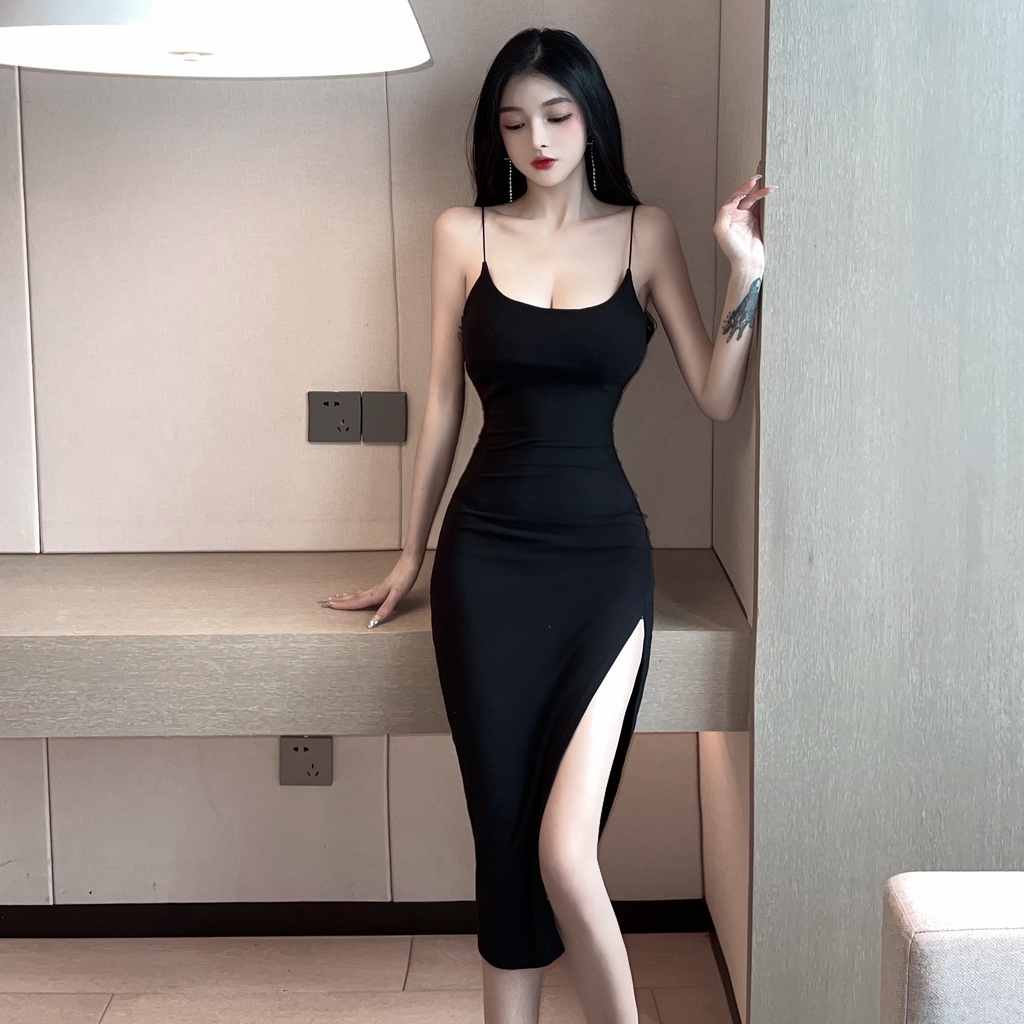 Đầm hai dây PERTY phong cách Hàn Quốc gợi cảm thời trang mùa hè cho nữ