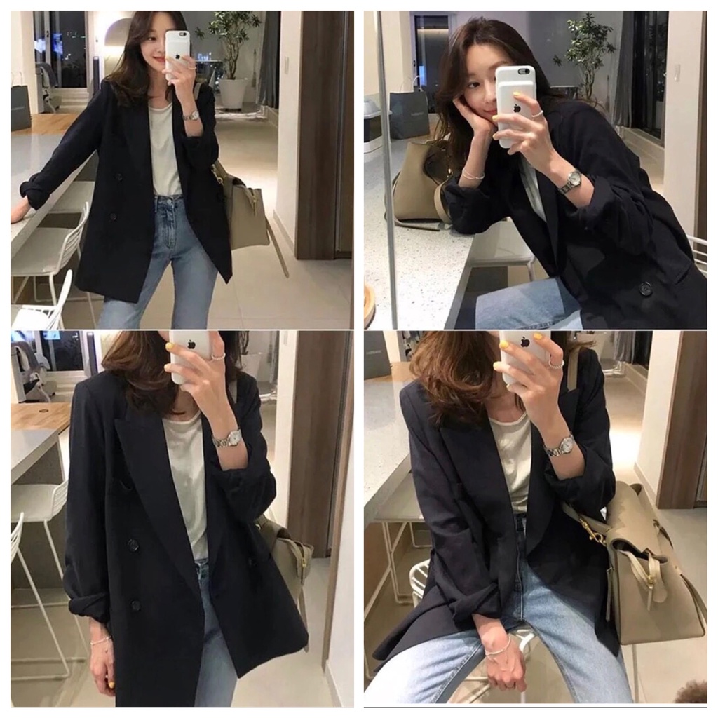 Áo Khoác blazer Dáng Rộng Phong Cách Hàn Quốc Thời Trang Xuân Thu  Mới Cho Nữ