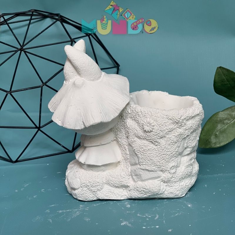 Tượng tô màu cao cấp Hộp Bút, Ống Bút size XL tượng thạch cao MUNDO