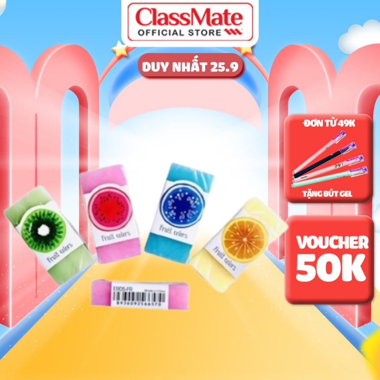 Gôm Tẩy Nano CLASSMATE Hình Trái Cây Dễ Thương Siêu Sạch ER05-FR