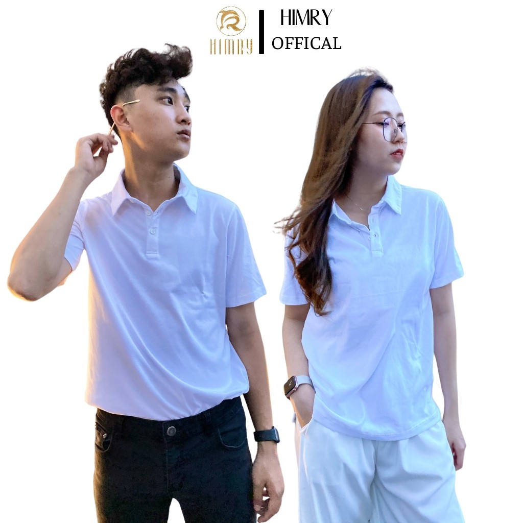 Áo thun polo nam nữ unisex trắng đen trơn form rộng cao cấp ,áo phông hàng hiệu đẹp.